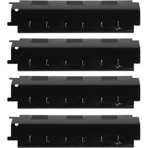 Grill Warmtetenten - Verwarmingsplaat - Hitteschild - Gas Grill Diffuser - Vlamtemmer - Roestvrijstalen Hitteschild - Branders Cover - BBQ Accessoires - Voor Buiten Keuken - Zwart Kleur en Uitvoering - Hittebestendig Materiaal - Afdichtplaat voor BBQ