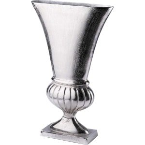 Grote Decoratieve Aluminium Vaas Zilver Moderne Woonkamer en Keuken Accessoire