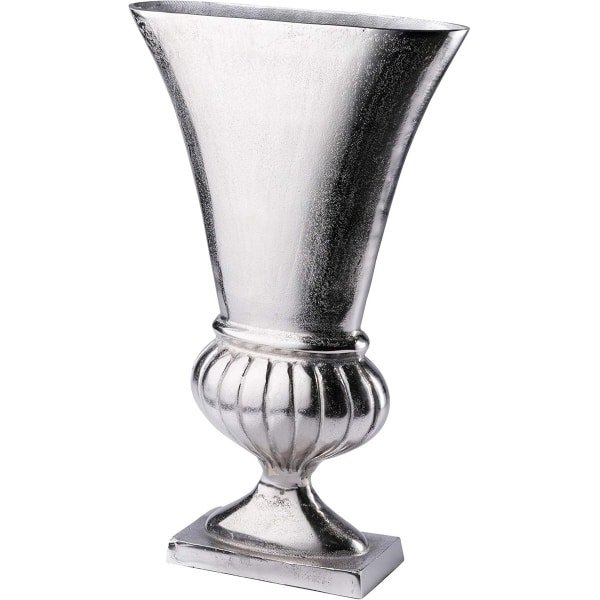 Grote Decoratieve Aluminium Vaas Zilver Moderne Woonkamer en Keuken Accessoire