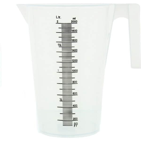 Grote Keuken maatbeker van 2 liter - Kunststof - Transparant - Keuken accessoires