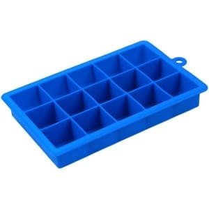Grote vierkante ijsblokjesvorm 15-vaks siliconen ijsbak fruit ijsblokjesmaker voor bar keuken accessoires blauw