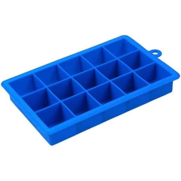 Grote vierkante ijsblokjesvorm 15-vaks siliconen ijsbak fruit ijsblokjesmaker voor bar keuken accessoires blauw