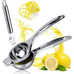 Handmatige Citruspers met 1 Snijder en Accessoires - Zware Citroenpers voor Keuken, Bar, Restaurant - Vaatwasmachinebestendig