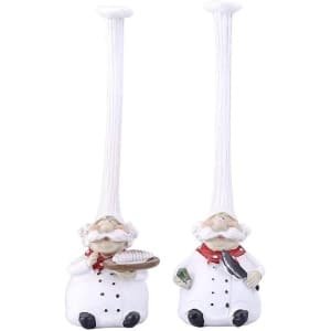 Hars chef-kok beeld decoratie voor thuis, restaurant, café - Creatief, schattig ornament met delicate accessoires - Vriendelijk, elegant design - Keuken decor - Miniature figurine - Decoratieve chef-koksculptuur