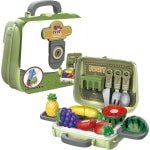 High aspect Speelgoedkoffer Fruit met bestek - Keuken speelset - 25 accessoires