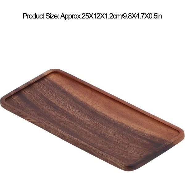 Houten Dienblad - Keuken Accessoire - Handgemaakt - Notenhout - Chinese Stijl - Theedienblad - Voor Hotel en Thuisgebruik - Snackopslag - Natuurlijke Textuur - Theeset - Verschillende Maten - Bruin Houten Dienblad.