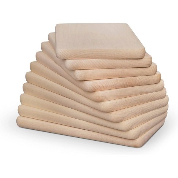 Houten Ontbijtplankens Set van 10 - Ongeraakt Beuken Hout - Keuken Accessoires