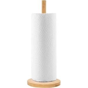 Houten Papieren Handdoekhouder met Antislip Basis - Stijlvolle Keuken Accessoire