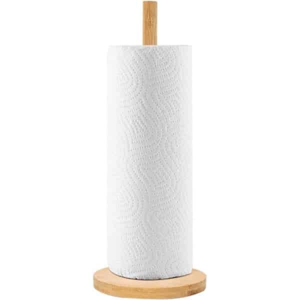 Houten Papieren Handdoekhouder met Antislip Basis - Stijlvolle Keuken Accessoire