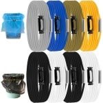 Jhubers Goods - Afvalbak Elastiek Banden - Vuilnisbak Accessoire - Verstelbaar - Afvalzakhouder - Keuken Huis Picknick - Compatibel met Vuilnisbakken - Groot Formaat - Elastiekjes (Veelkleurig, 8 Stuks)