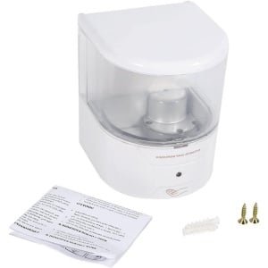 Jhubers Goods - Automatische Zeepdispenser - Elektrische - Touchless - Wandgemonteerde - Infrarood Beweging - 600ML - Zeeppomp - Toilet Hotel Kantoor Thuis Ziekenhuis Keuken - Geschikt voor diverse vloeistoffen - Wit