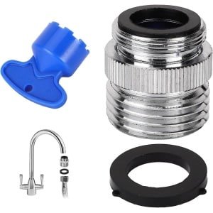 Jhubers Goods - Kraan Adapterset met Beluchter, Kraan Naar Tuinslang Adapter Messing Tuinslang Connector voor Keuken en Badkamerwastafelkranen - Wateraansluiting - Compatibel met diverse kranen - Handige accessoire voor tuinbewatering.