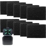 KARZO - 10 stuks biologische afvalemmer keuken koolfilter - actieve koolfilter mat voor Joseph Joseph vuilnisemmer - biologische vuilnisemmer accessoires - compostemmer keukenaccessoires