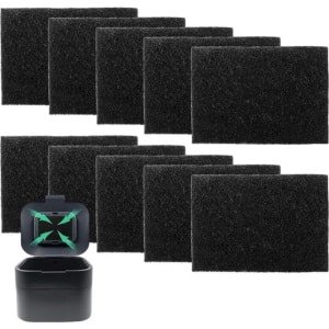 KARZO - 10 stuks biologische afvalemmer keuken koolfilter - actieve koolfilter mat voor Joseph Joseph vuilnisemmer - biologische vuilnisemmer accessoires - compostemmer keukenaccessoires