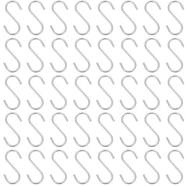 KARZO - 30 Pcs S-Haak - 304 RVS - Klein voor Keuken en Hanger accessoires