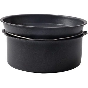 KARZO - Friteuse Accessoires Cake Vat Pizza Pan Huishoudelijke Bakplaat Keuken Gereedschap Anti-aanbak Set Inclusief Ronde Blikken Diep voor Gourmia, Home Resturant (20,5 cm)