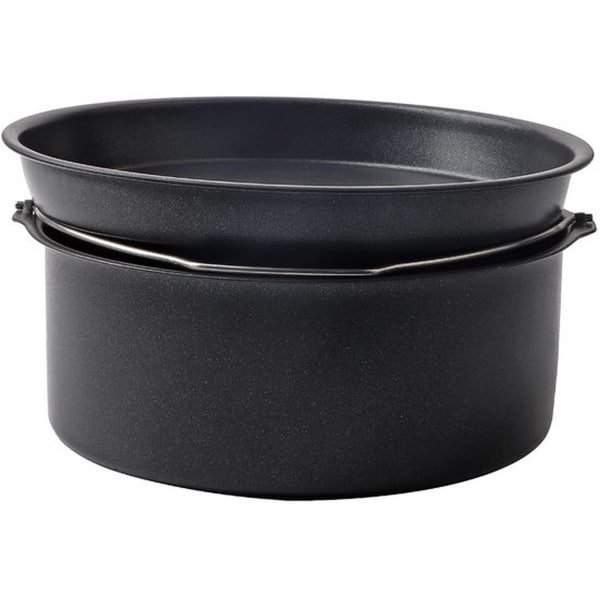 KARZO - Friteuse Accessoires Cake Vat Pizza Pan Huishoudelijke Bakplaat Keuken Gereedschap Anti-aanbak Set Inclusief Ronde Blikken Diep voor Gourmia, Home Resturant (20,5 cm)