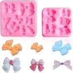 KARZO - Set van 2 roze siliconen vlinder vormen voor fondant en chocolade - hittebestendig - veelzijdig voor taart- en feestontwerpen - keuken accessoire.