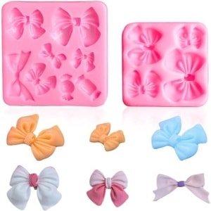 KARZO - Set van 2 roze siliconen vlinder vormen voor fondant en chocolade - hittebestendig - veelzijdig voor taart- en feestontwerpen - keuken accessoire.