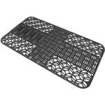 KARZO - Siliconen Gootsteenmat Antislip Hittebestendig - Groot Formaat 66x35cm - Uitgeholde Gootsteenbeschermer - keuken accessoires - Zwart