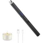 Kaars aansteker elektrische boogaansteker USB oplaadbare plasma vlamloze aansteker - winddichte veiligheid draagbare lange aansteker - voor kaars thuis keuken camping barbecue - mannen vader vriend cadeau - content nodig .