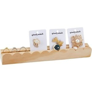 Kaartenstandaards - Houten display - Ansichtkaart houder - Muurdecoratie - Thuiskantoor accessoire - Geschikt voor woonkamer keuken hal - Natuurlijk hout - Decoratie voor foto's en kaarten - Handgemaakte houder - 30 x 20 cm - Reliëf design