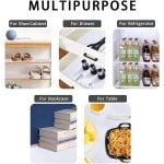 Koelkast matten set van 4 stuks - antislip en waterdicht - wasbare lade liners - voor thuis, restaurant en bar - transparant - keuken accessoires