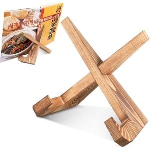 Kookboekstandaard - Houten Receptenhouder - Keuken Accessoire - Tablet Houder - Stijlvol Design - Voor Recepten Boeken - Geschikt voor iPad - Vintage Look Houten Standaard.