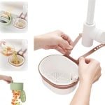 Kraan Hangende Wastafel Zeef & Afvoermand - Hoek Vuilnisvanger - Opbergplank voor Fruit, Groente & Wastafelbenodigdheden - Keuken Accessoires