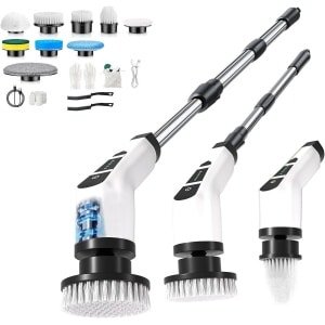 Krachtige Elektrische Boorborstel Set - 9 Opzetstukken voor Badkamer, Keuken & Auto