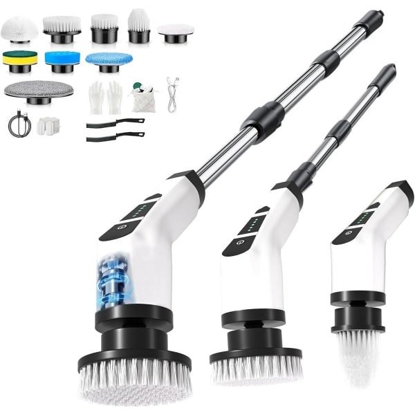 Krachtige Elektrische Boorborstel Set - 9 Opzetstukken voor Badkamer, Keuken & Auto
