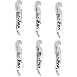 Kurkentrekker / flesopener 3- 6x -in-1 - RVS - Wijnflesopener / bierflesopener - Keuken accessoires - Zilver - Kelnermes
