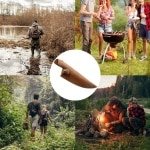 Lederen messenschede - verticale messentas voor riem - 14/17/20 cm lang - riemmesetui met riemlus en drukknopen voor jacht - vrije tijd - keuken - accessoires voor messen