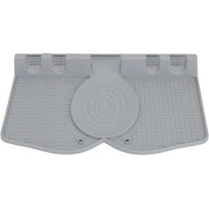 Lepelsteun voor Keukenhulpen met Antislip Pad, Geschikt voor Lepels, Spatels, Pollepels en Tang, BBQ Accessoire - Lichtgrijs - Handig en Veilig - Keuken Organisator.