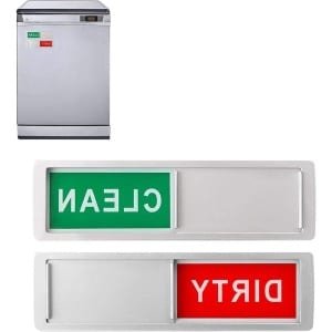 Magneet voor vaatwasser - Schoon/Vuil teken - Keuken accessoire - Zilver Rood Groen