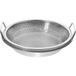 Mesh Afvoerbak Vet Zeef Afdruiprek - RVS Keuken Accessoire voor Gebakken Voedsel Stomen BBQ - Opvangbak voor Groenten en Fruit