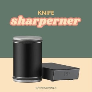 Messenlijper - Messenslijpsysteem - koksmes - keuken accessoires - Rollende messenslijper - Zwart - TheStudentShop