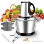 Mini Hakker 600W - Elektrische Vleesmaler met 3 Snelheden en 2L RVS Kom voor Keuken, Babyvoeding en Huisdier Voeding