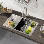 Onderbouw Spoelbak Roestvrij Staal 70 x 44 cm - Multifuntionele Werkplek voor Keuken met Accessoires