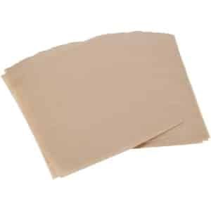 Papieren Inlegzolen voor Barbecue en Keuken - 100 Vellen - Anti-aanbakpapier - Bakmatten - Siliconenolie - Vierkant - Bruin - Praktische Accessoires