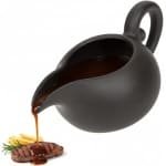 Porcelain sauskom - sauskan - serveerschalen - vetafscheider - roestvrij - BBQ accessoires - keuken benodigdheden