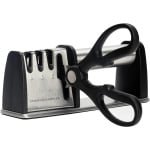 Professionele 4-in-1 Keuken Messen Slijper - Manuele Accessoire met 4 Stages - Diamant, Wolfraam, Keramiek & Carbide Slijpers - Voor Rechte Messen en Scharen - Repareer en Polijst.