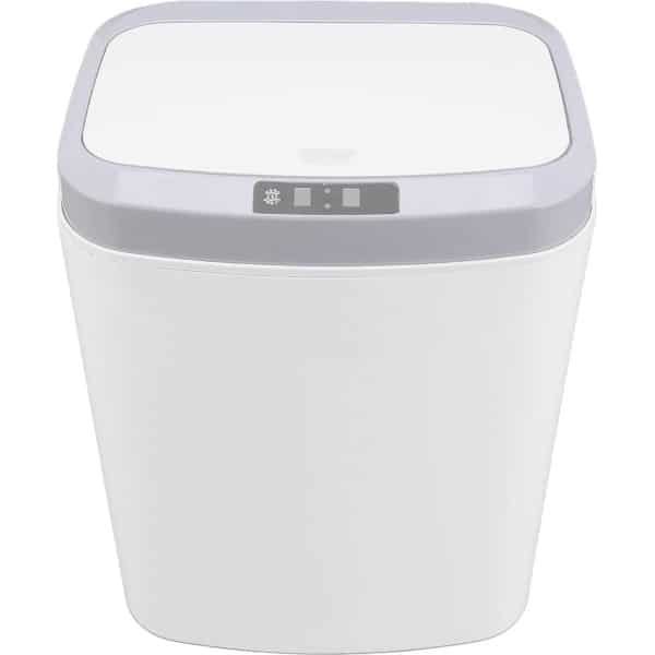 Prullenbak 16L Automatische Elektrische Intelligente Inductie Prullenbak voor Keuken Kantoor Thuis - Wit