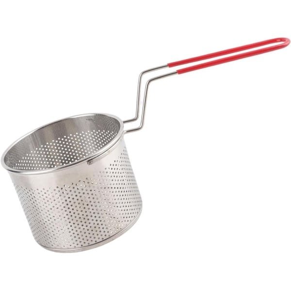 RVS Frietmand met Hittebestendig Handvat, 14 cm - Frituurmand voor Keuken, Restaurant, Café - Roestvrij Staal - Barbecue Accessoire