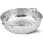 RVS Keukenzeef met Voet en Handvatten - Microperforatieten Afwasrek voor Groenten, Pasta en Fruit - Keuken Accessoire - 25 cm
