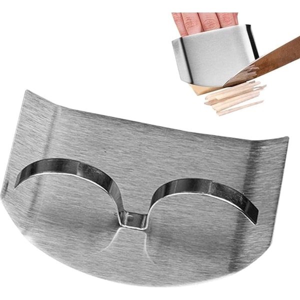 RVS Vinger Beschermer - Vingerbeschermer Snijden - Keuken Accessoire - Groentesnijder - Design voor 2 vingers