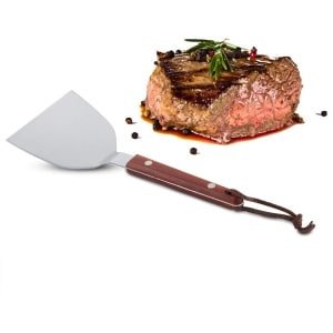 Roestvrijstalen Barbecue -schop - Comfortabele Handgreep - Spiegellichtbehandeling - Prachtig Ontwerp - Duurzaam voor Keukengebruik - Barbecue Accessoires - Keuken Gereedschap