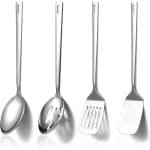 Roestvrijstalen Keukengerei Set 4Pcs, KookgereiSet, Keukengereedschap Spatels Set, Kooklepels, Home Essentials Keuken Gadgets Accessoires
