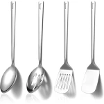Roestvrijstalen Keukengerei Set 4Pcs, KookgereiSet, Keukengereedschap Spatels Set, Kooklepels, Home Essentials Keuken Gadgets Accessoires