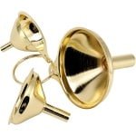 Roestvrijstalen Keukentrechterset - Goudkleurig - Duurzaam en Draagbaar - Accessoires voor de Keuken - Smalle Ventielstang - Vullen van Kleine Flessen en Containers